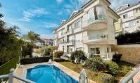 AL-1804, Меблированная квартира 2+1 (120 м²) с видом на море, бассейном и сауной, в 400 м от моря в Алании